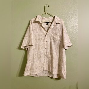 Van Heusen Men's Cream Geometric Shirt